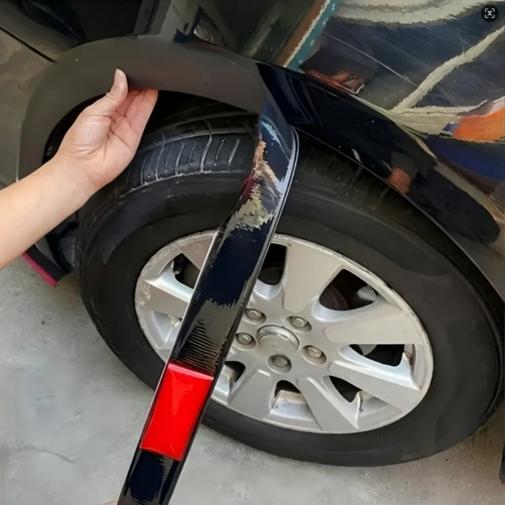 

4pcs Universal Black Rubber Anti-Scratch Strip Car Wheel Eyebrow Universal Car Exterior Decoration Strong Toughness Thickened