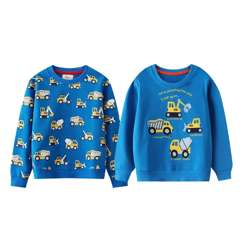 Little Hand Boys ' Fashion Sweatshirts Long Sleeve Crewneck Print Pullover Tops Unisex Comfy Outfits for 2-7T Kids Casual Wear