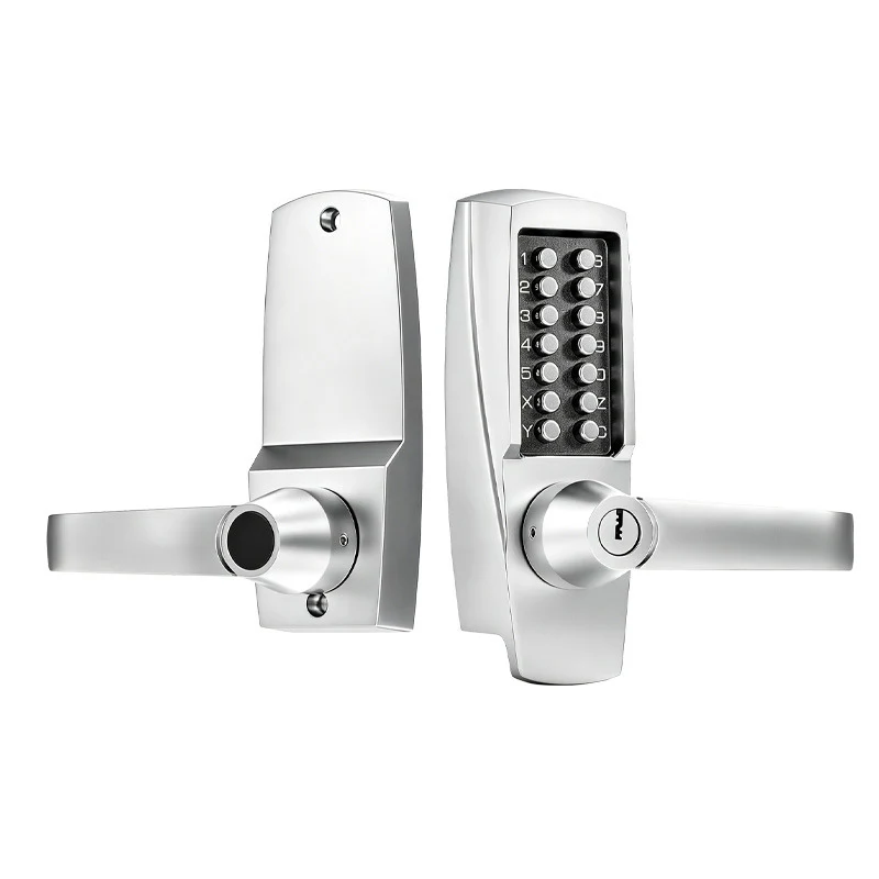 Mechanical Password Number Latch Lock with Key Waterproof Outdoor Use Lock Non‑Power Anti‑Theft Safety Home Accessory