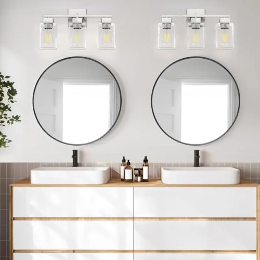 Bathroom Vanity - Bathroom Fixture Square Design and UL Certification and Square Bath Room s Fixture Over Mirror view 5