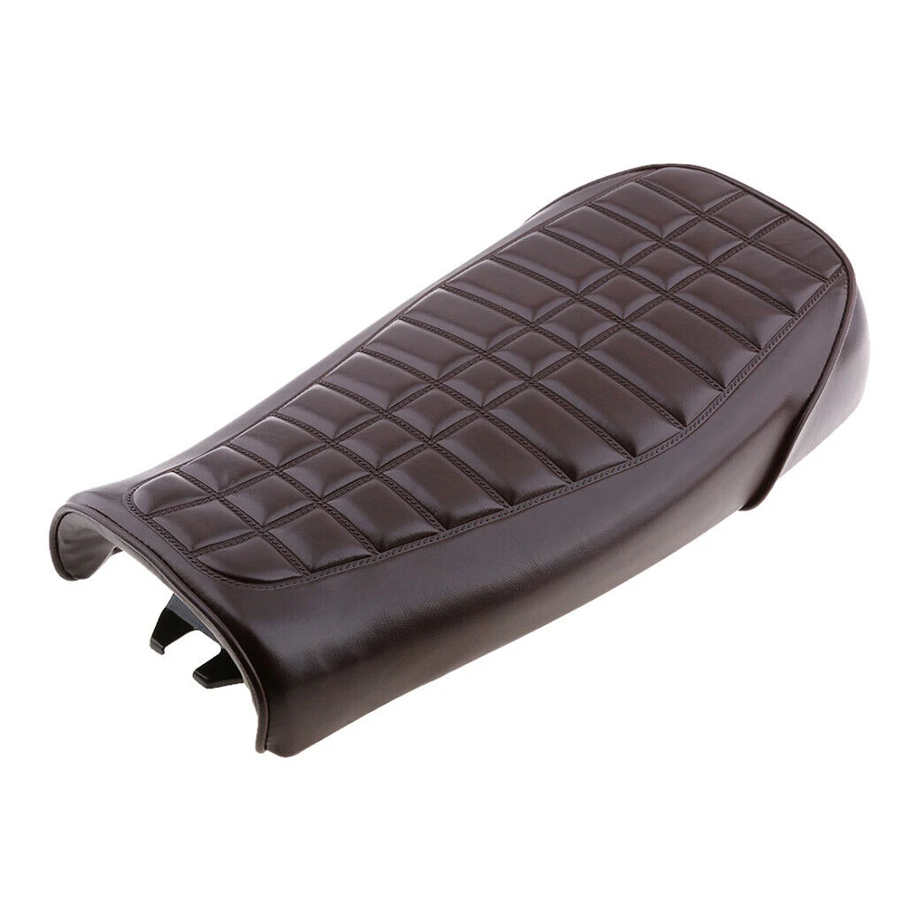 High quality Brown Long Motor Flat Brat Cafe Racer Seat for Honda CG125 Motor