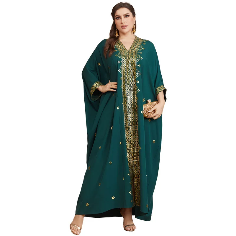 DD23019 Arab long sleeved robe dress