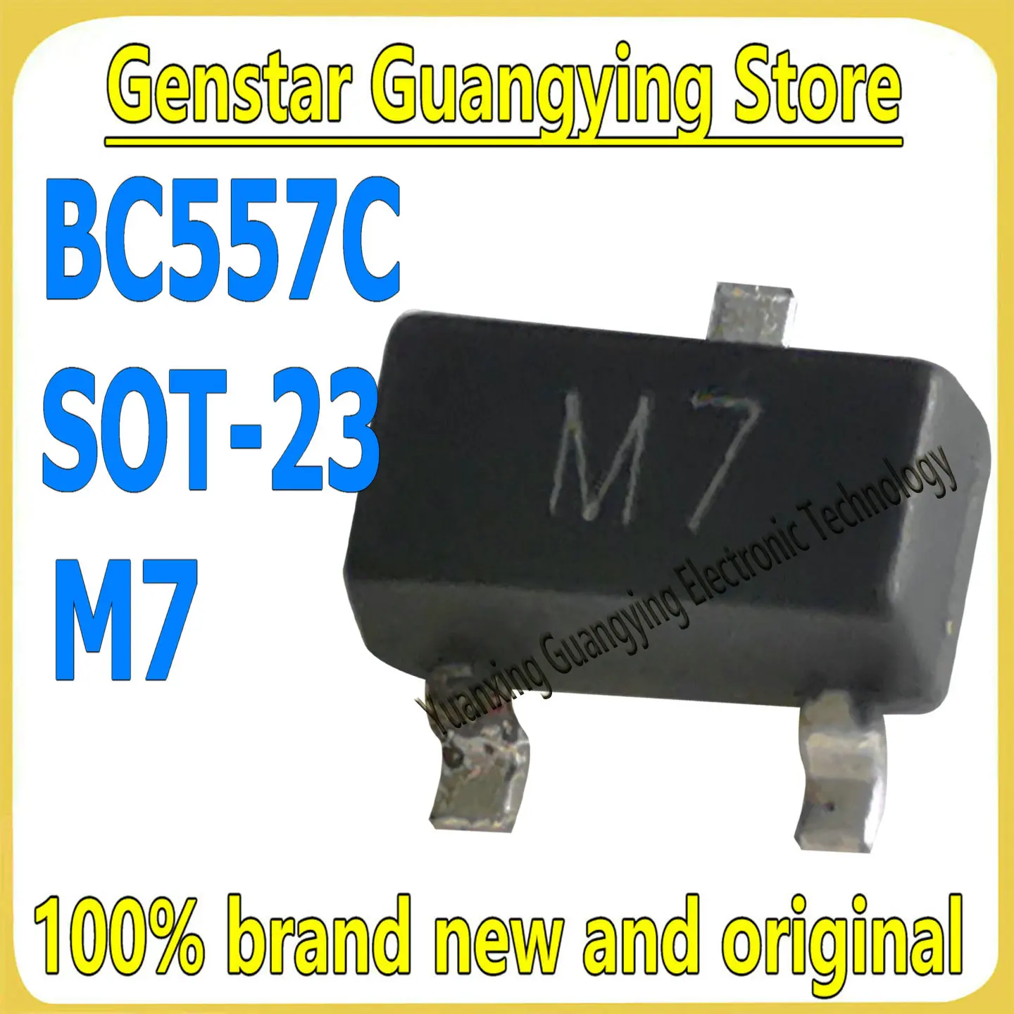 

(50-100 pieces) BC557C BC557 Marking: M7 SOT-23 45V PNP SMT Triode 100% Brand New & Original