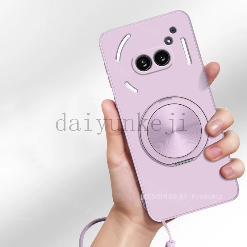 Magnetyczne etui na telefon For Nothing Phone 2 1 Silicone Case Nothing Phone 2A Soft Cover With Holder Bracket Screen Film