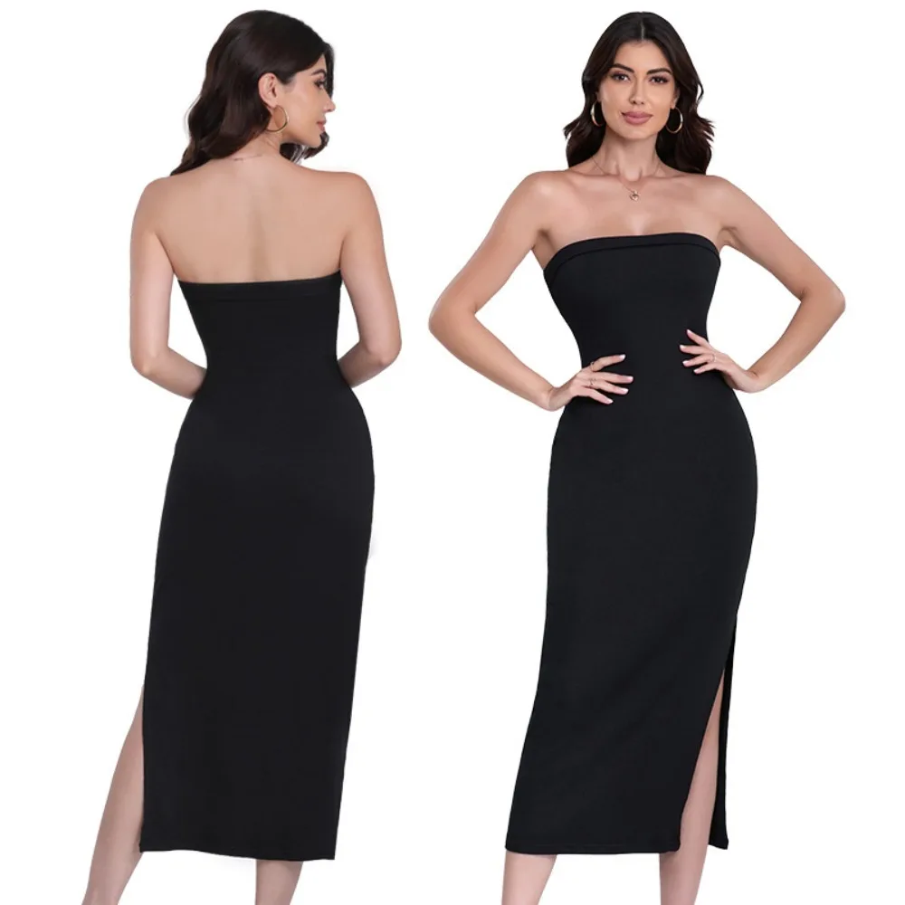 Corset Shaper Sexy Backless European Style Jumpsuit Women s Bodycon Shaping Dress Slit Maxi Dress Cross Border Shaping Dress