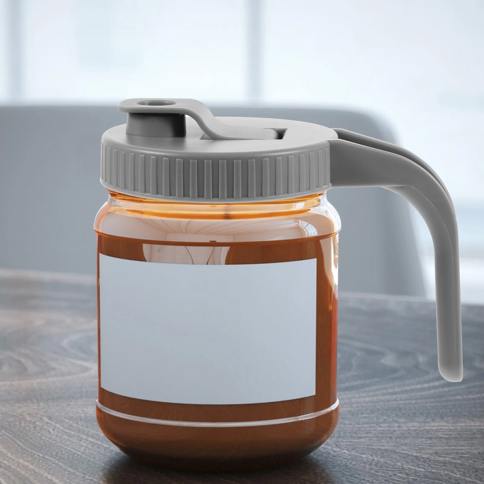 

Mason Jar Pour Lid Handle Sealing Lid Leakproof Cover for Wide Mouth Jars Reusable Mason Jar Cap Can Covers Can Lids