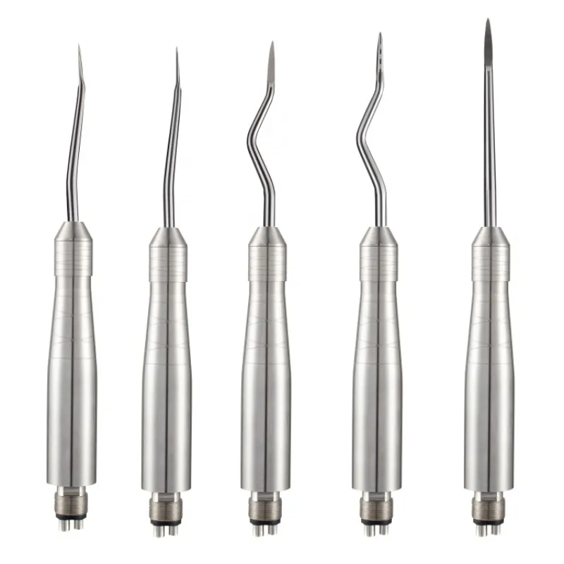 den tal Tooth Extraction Surgery Instruments Turbine Pneumatic Elevator Set Tools with 5 Tips for Clinic dent istry Tools 4 Hole