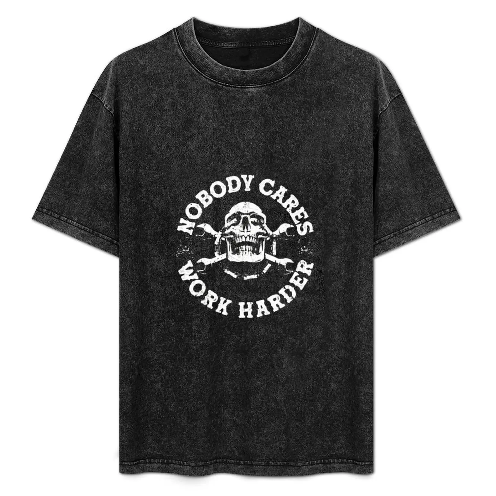 Nobody Cares Work Harder T-Shirt anime stuff cotton graphic tees Men's cotton t-shirt