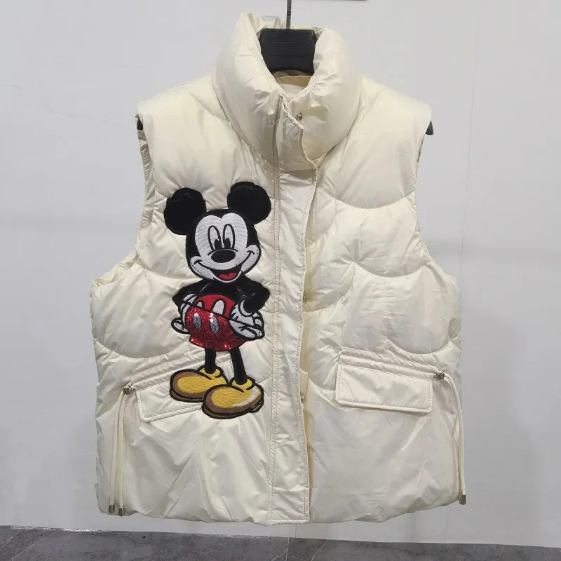 

Новое поступление, брендовая одежда, модный свободный кардиган с вышивкой Микки Мауса, зимнее пальто, повседневная куртка на хлопковой подкладке