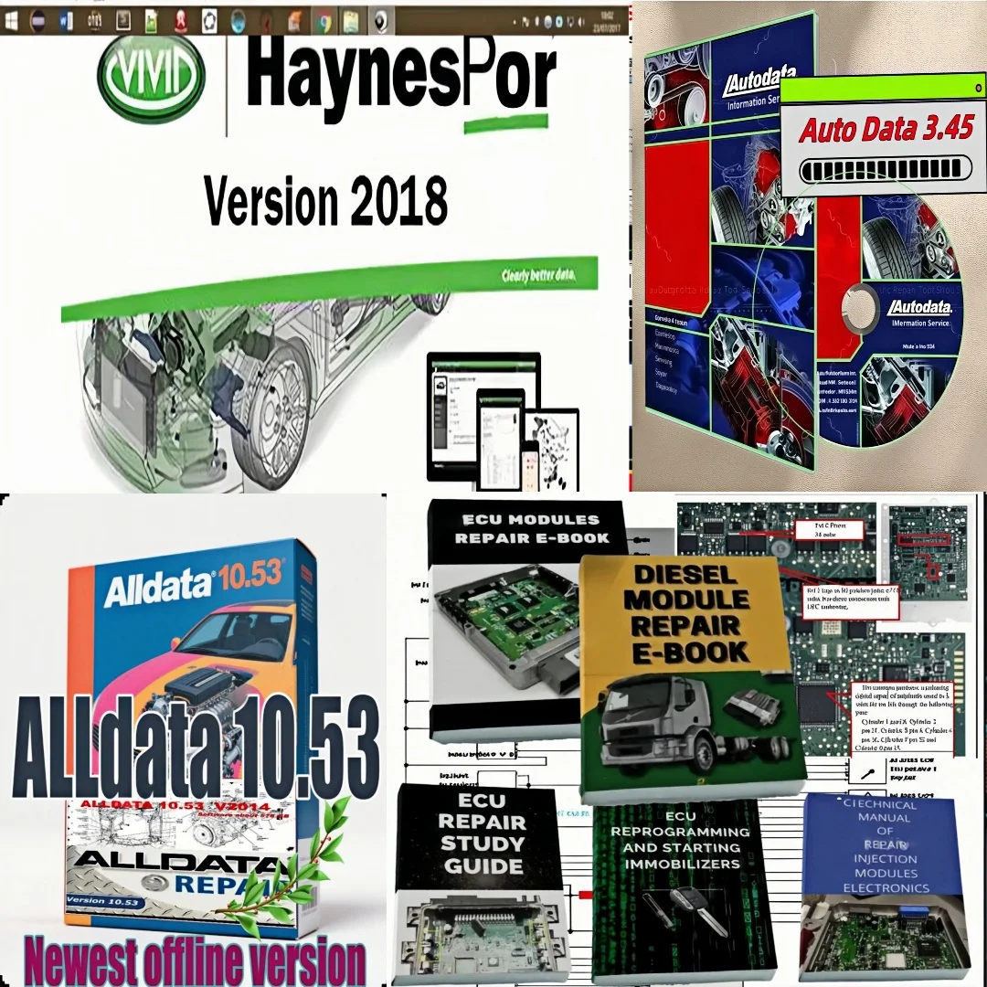 برنامج 4 في 1 ورشة عمل حية هاينز/برو 2018 autoodata alldata التشخيص pour voiture ECU وحدة إصلاح الكتب الإلكترونية 5in1 حزمة #1