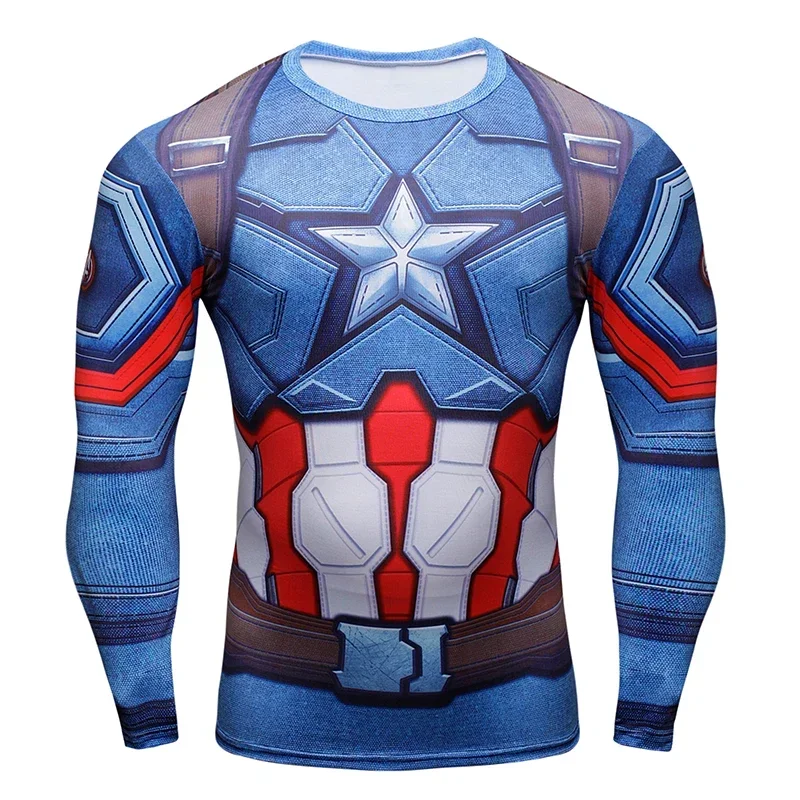 High Quality 3D Printed Deadpool T-shirt Men Running Shirts Fitness Men Cycling Quick Dry Rashguard Compression Tops