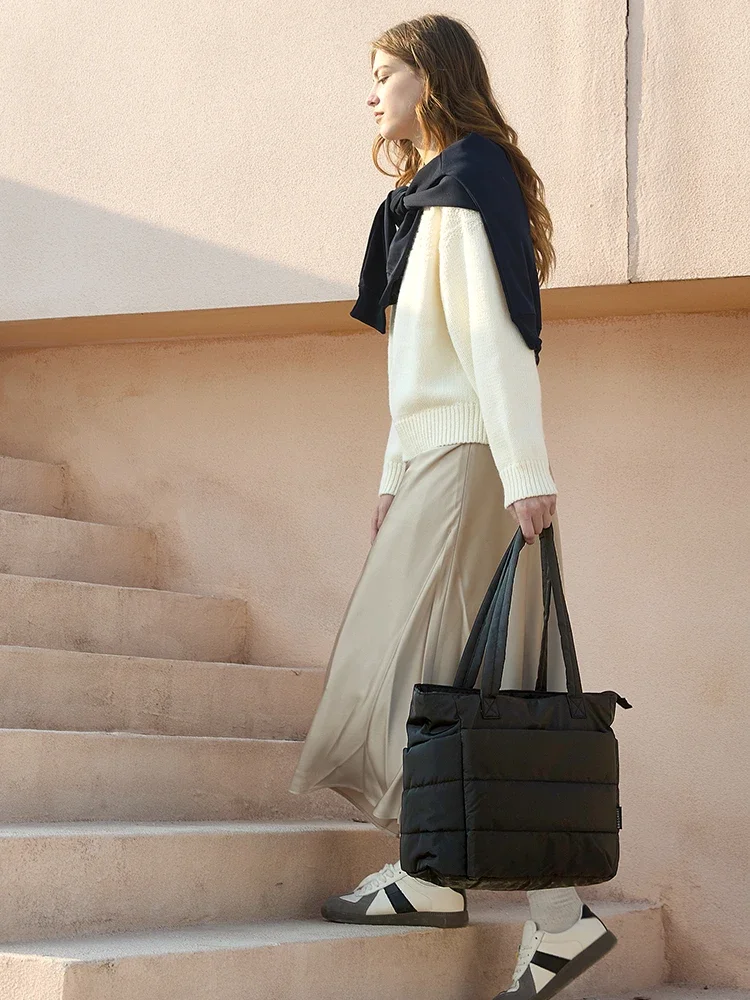 

Women's Bag Large Capacity Solid Color Tote Bag Versatile Handbag for Commuter Work Student Class Shopping bag