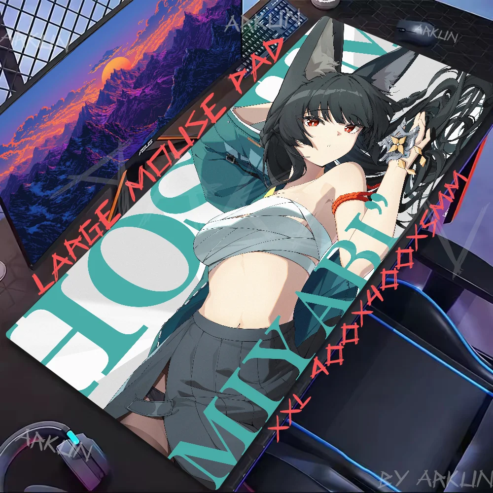 

Kawaii Hot Miyabi Hoshimi Top Zenless Zone Zero Mouse Pad Game Computer Accessories Keyboard Table Mat Company Laptop Desk Pc