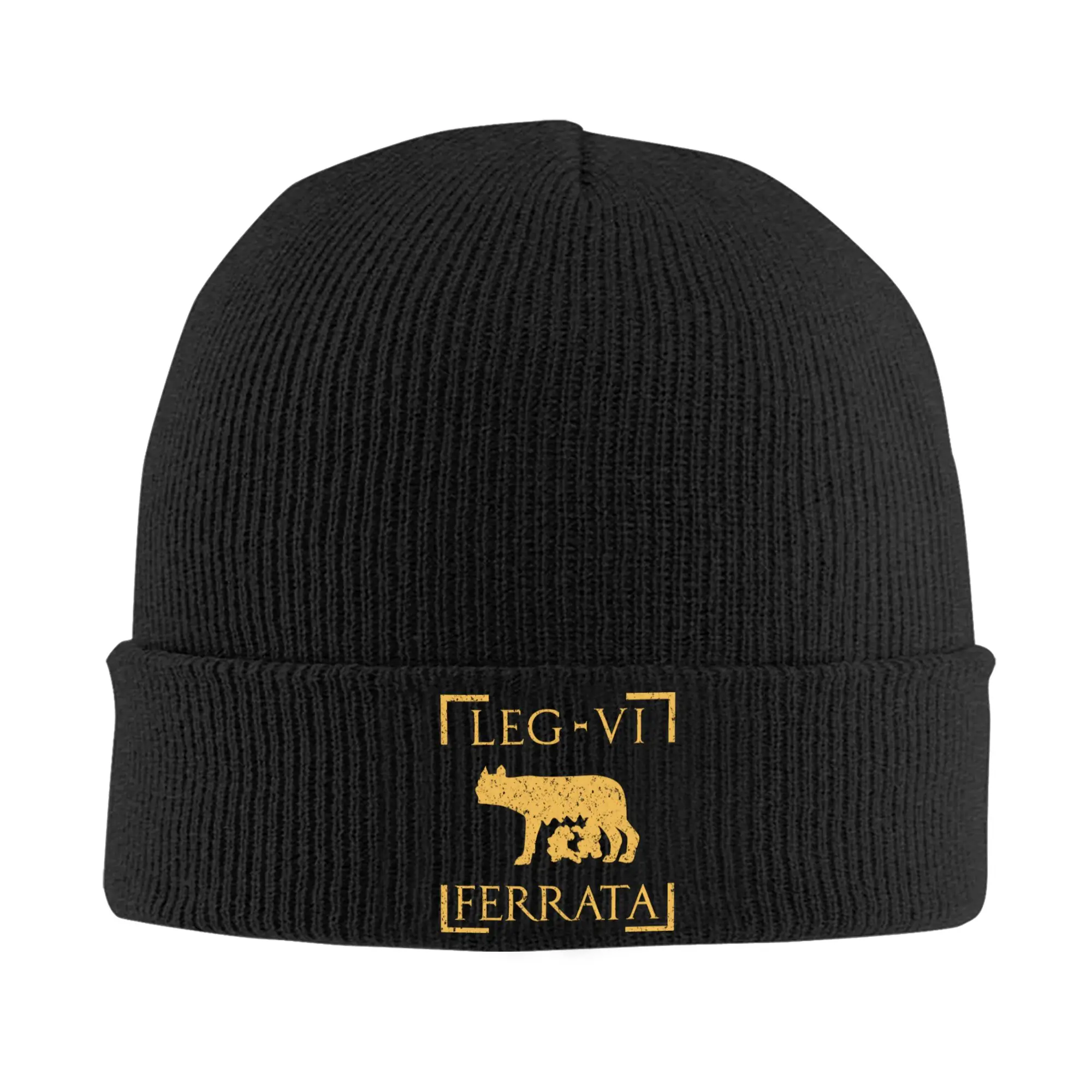 Legio VI Ferrata Lupa Romana Roman Legion Beanie Hats  Bonnet Hats Men Women Y2K Cool Gym Skullies Beanies Winter Elastic Caps