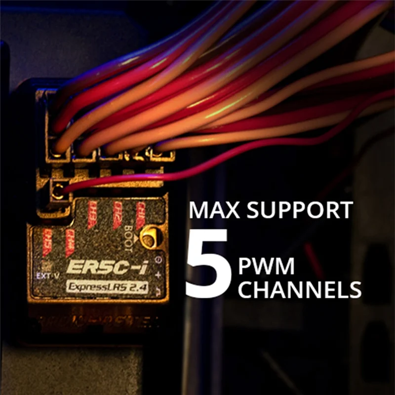 ABUM-For Radiomaster Er3ci 3CH RX Receiver 2.4Ghz ELRS PWM Receiver Built In Antenna For RC FPV Car Boat Truck