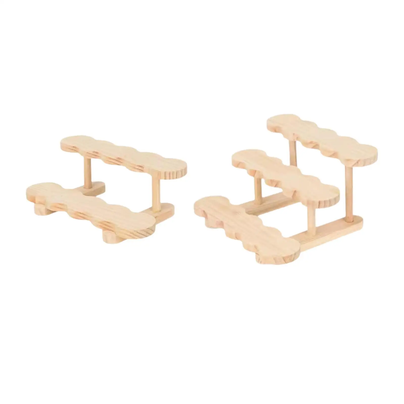 

Wooden Display Riser Stand Exhibition Stand Countertop Display Shelf for Figure