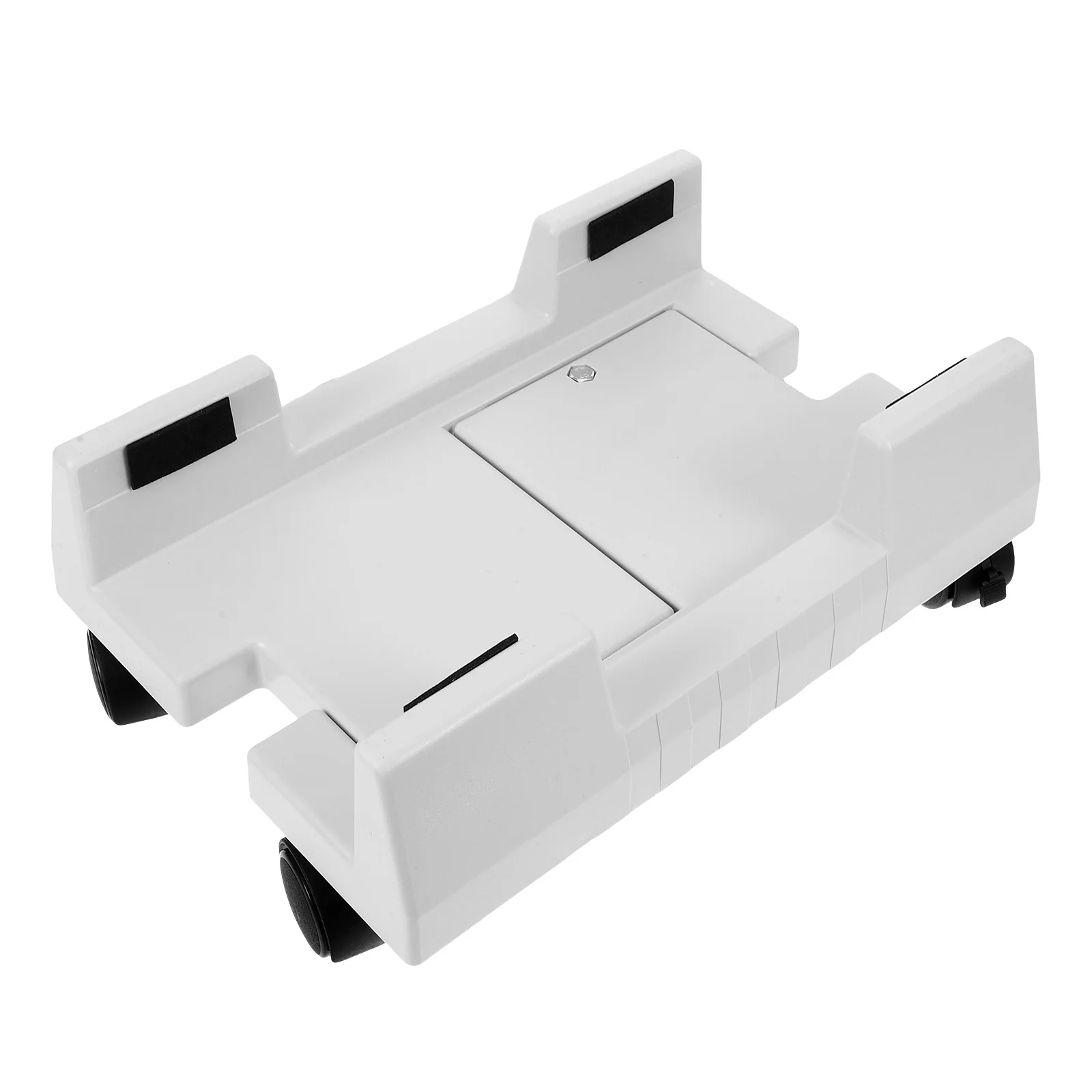 

Computer Main Frame CPU Stand H-type White Movable Tower Floor Host Bay Rolling Keyboard Tray for PC Under Desk Cart Adjustable