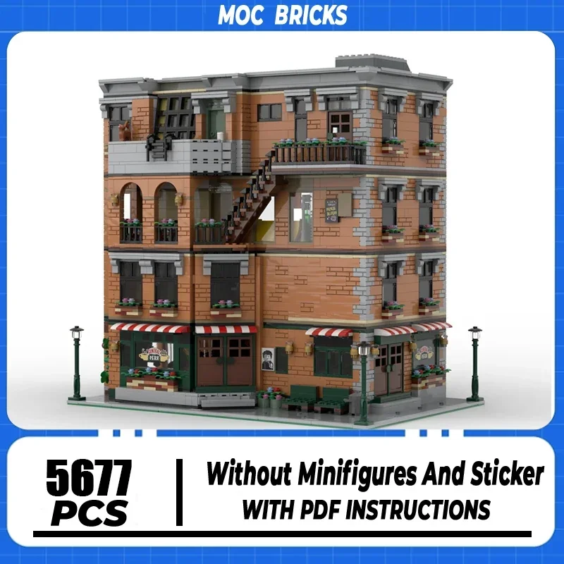 Moc Building Block Modular Friends and Big Bang Apartments Model Technology Brick Assembly City Street View Toy For Holiday Gift