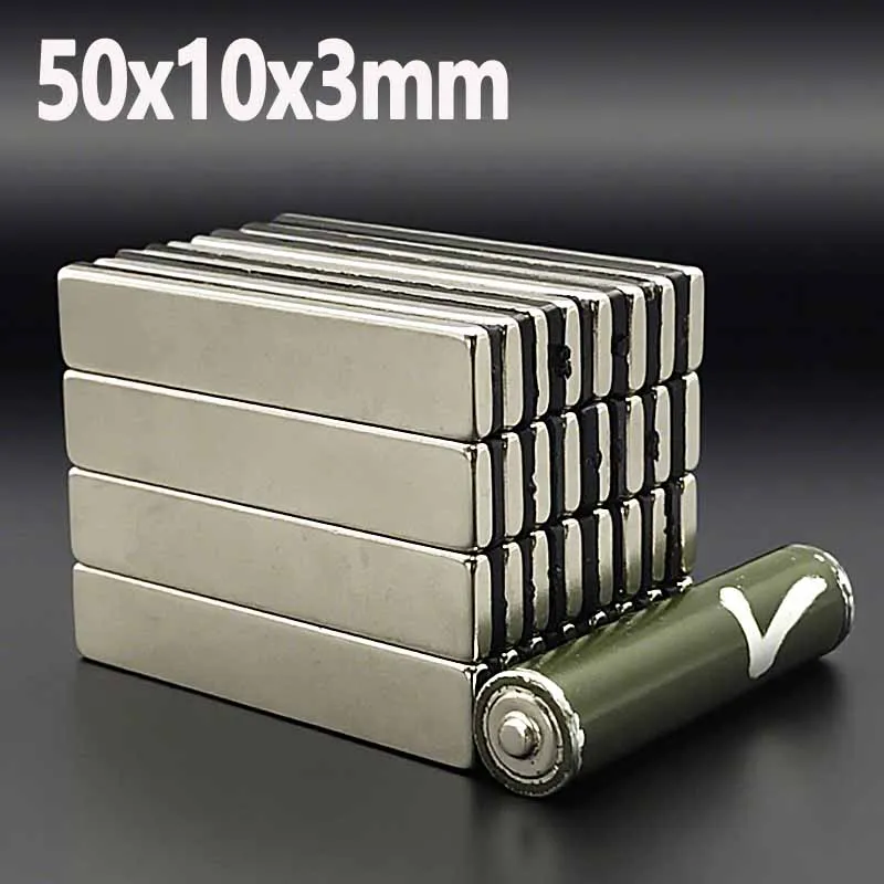 50x10x3mm Magnet Fridge Diy Refrigerator Office Craft Garage Tool Magnet 2/5/20/100pcs Square Block Shape 50*10*3mm Accessory