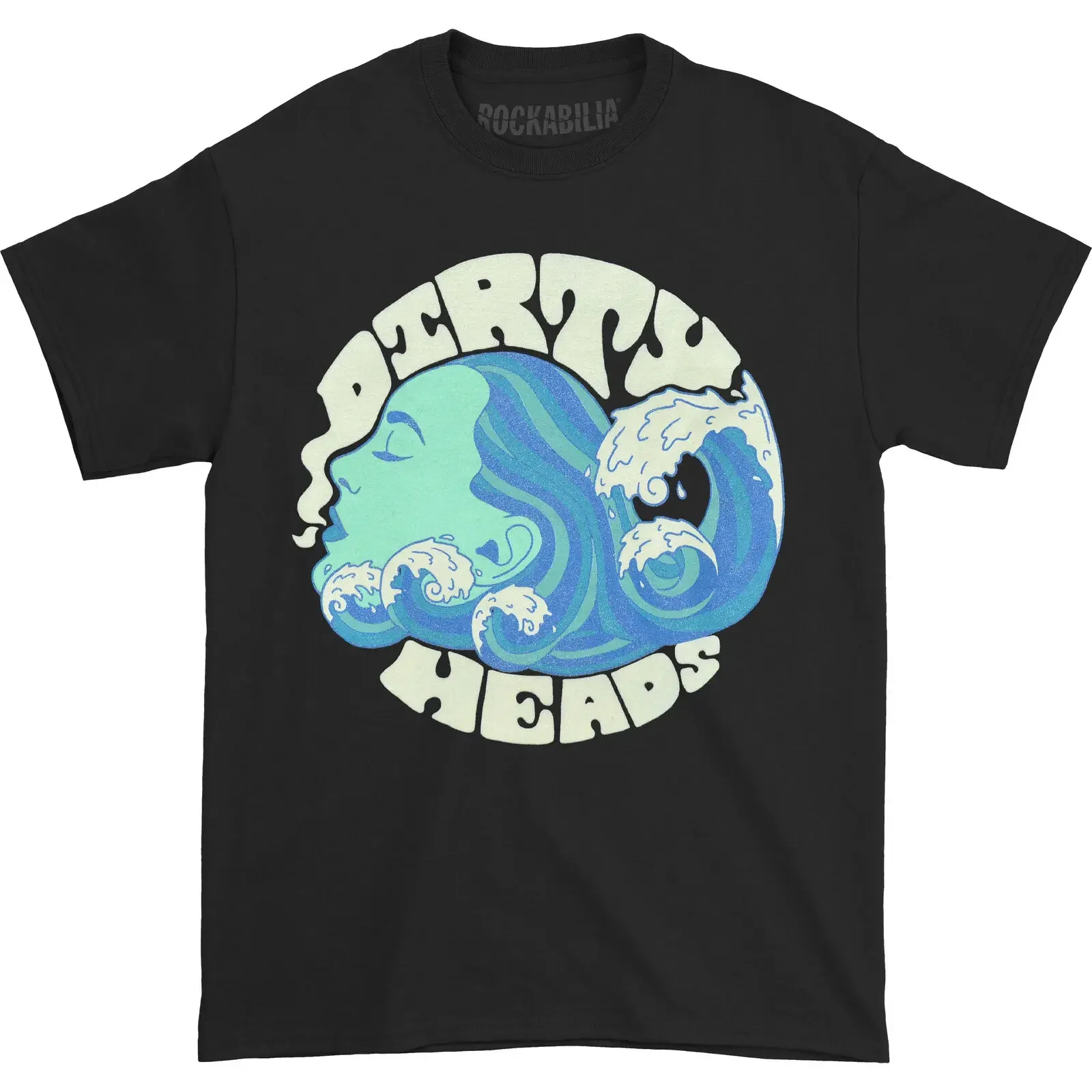 Men'S Dirty Heads Hair Waves T Shirt X Large Black