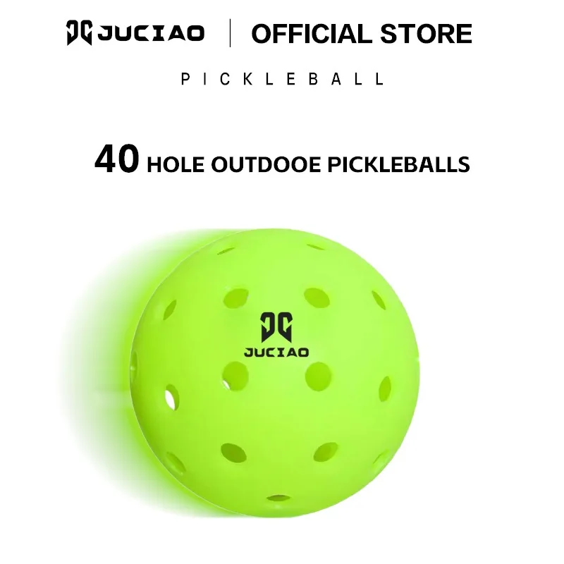 

Juciao Competition Ball 40 Hole Outdoor Pickleball Balls Lime Green Pickleballs High Bounce True Flight, Durable
