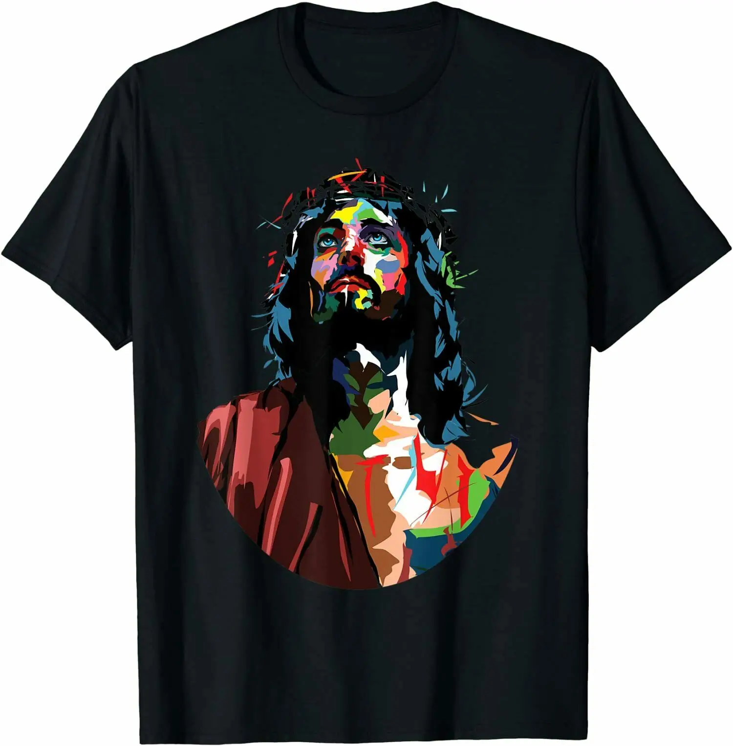 Vintage Jesus Face Essential Great Gift Idea Tee T-Shirt O-Neck Short Sleeve Mens T Shirt New Size S-3XL