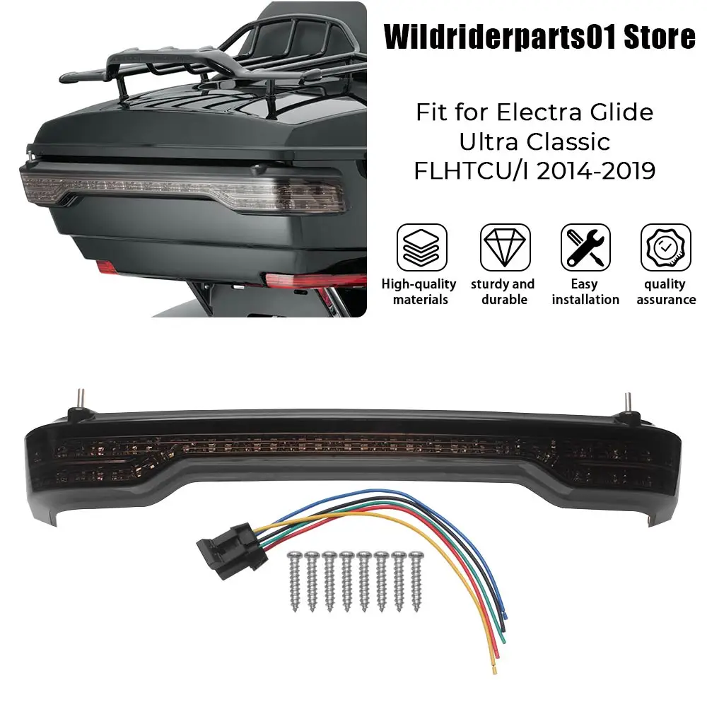 

Для Harley 2014-позднее FLHTCU, FLHTCUL, FLHTK, FLHTKL, FLTRU и FLHTCUTG аксессуары для мотоциклов 1 шт. King Tail дымовая светодиодная лампа