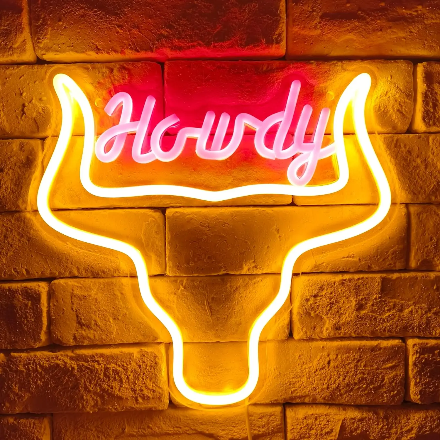 

Howdy Neon Signs LED Neon Light For Wall Decor USB For Restaurant Business Bar Club Sign Birthday Parties Gift Night Lamp