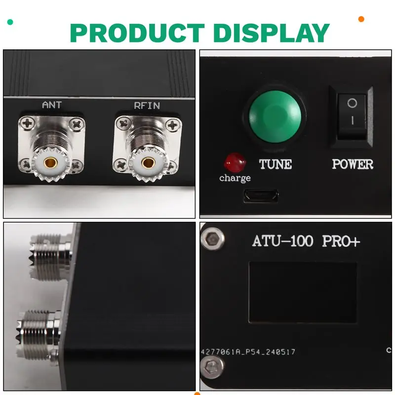 T23C ATU-100 Pro+ For Ham Radio Emergency Communication Compatible 100W Automatic Antenna Tuner 1.8-50Mhz