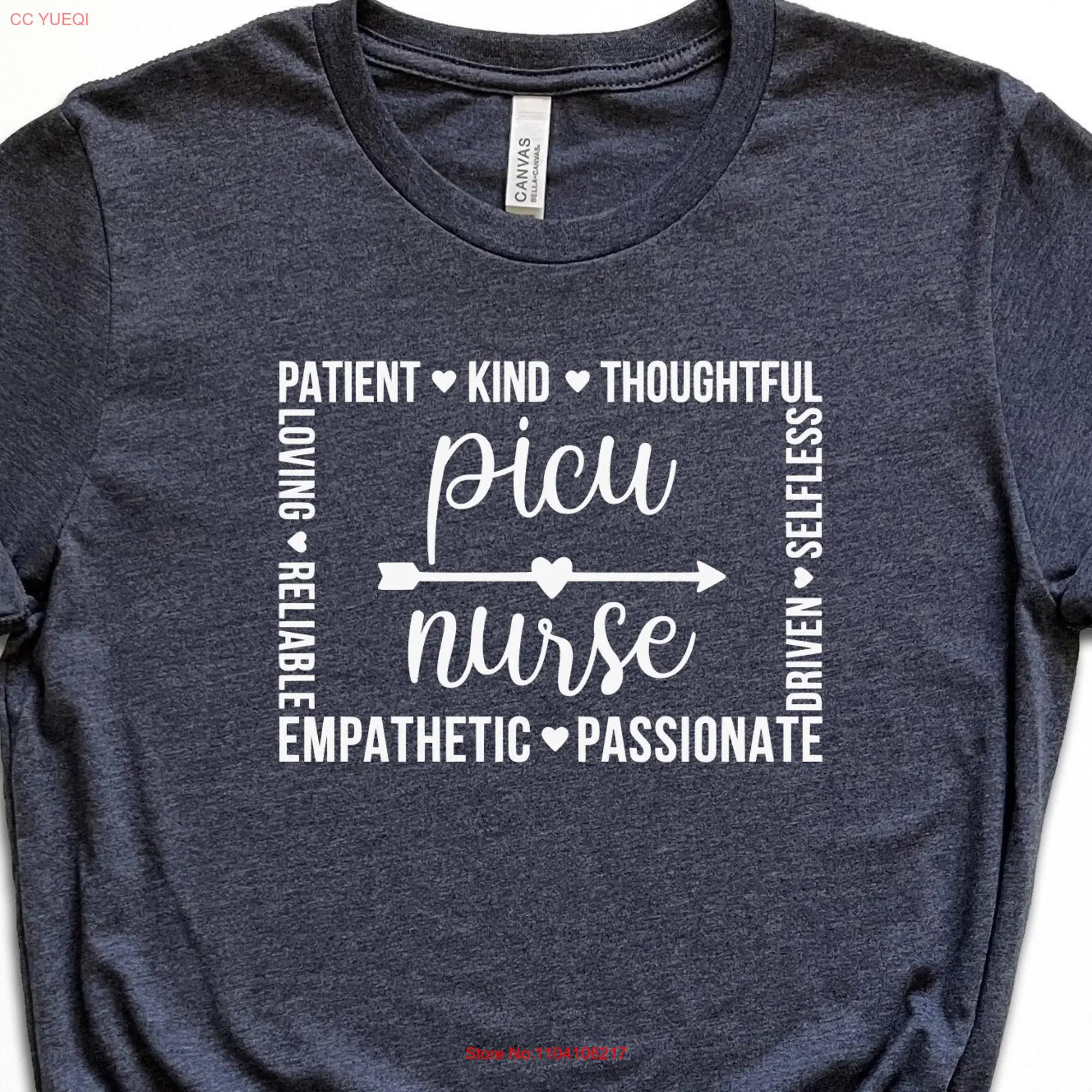 PICU Nurse T Shirt Pediatric Intensive Care Unit Graduation long or short sleeves