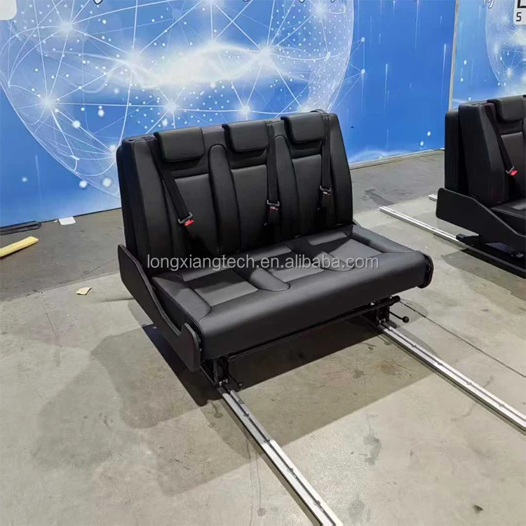 2026 New Style Customized Multiple Function 3-fold Convertible Leather Luxury Bed Seat for Motorhome Camper Campervan