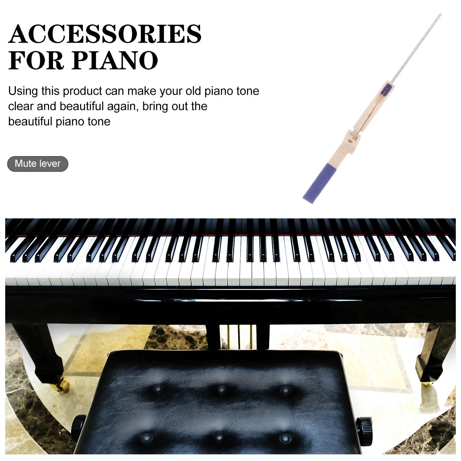 

Premium Piano Mute Tuning Accessory Compact Size Portable Design for Clear and Beautiful Tone