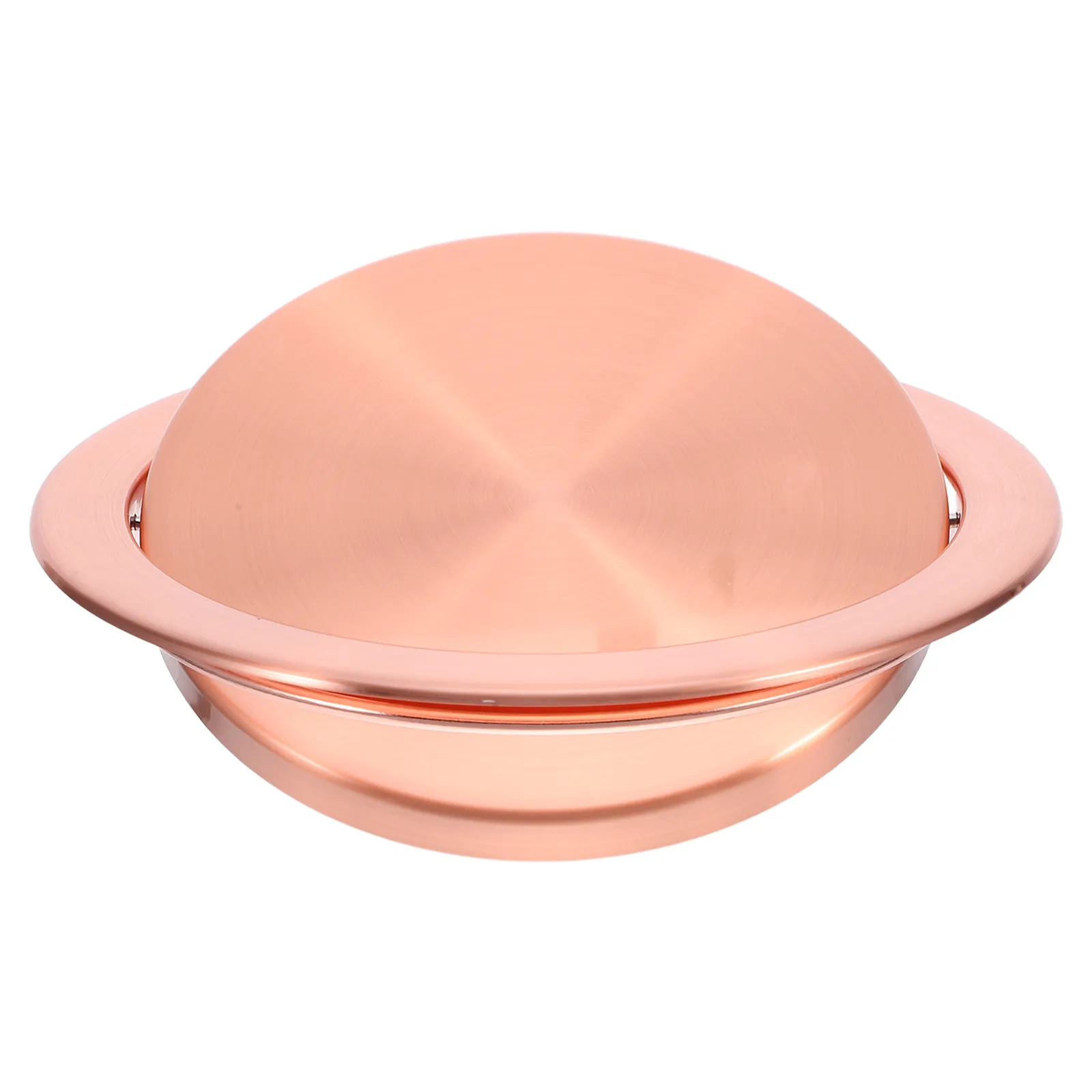 Stainless Steel Round Recessed Trash Lid for Countertop Built-in Swing Garbage Can Cover Odor Control Bathroom Kitchen Hotel