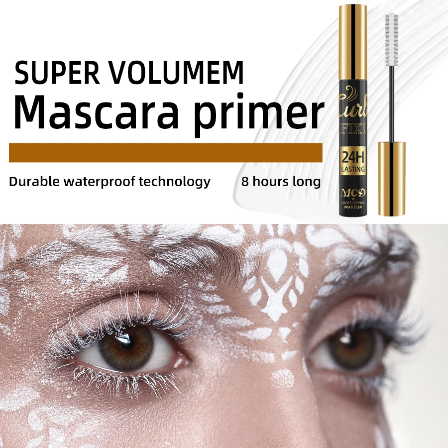 Mascara blanc à séchage rapide pour femme, extension de cils longue durée, crème de maquillage, style 5D, imperméable, allonge les cils, volume