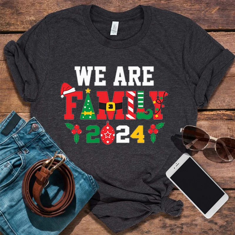 

We Are Family Christmas 2024 Shirt Christmas Crew Graphic Tshirts Christmas Matching Family Clothing