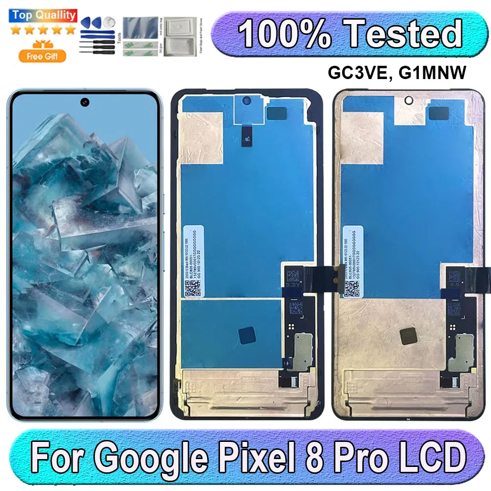 6.7''For Google Pixel 8 Pro LCD Display Screen Touch Panel Digitizer Replacement Parts For Google Pixel 8 Pro Screen With Frame