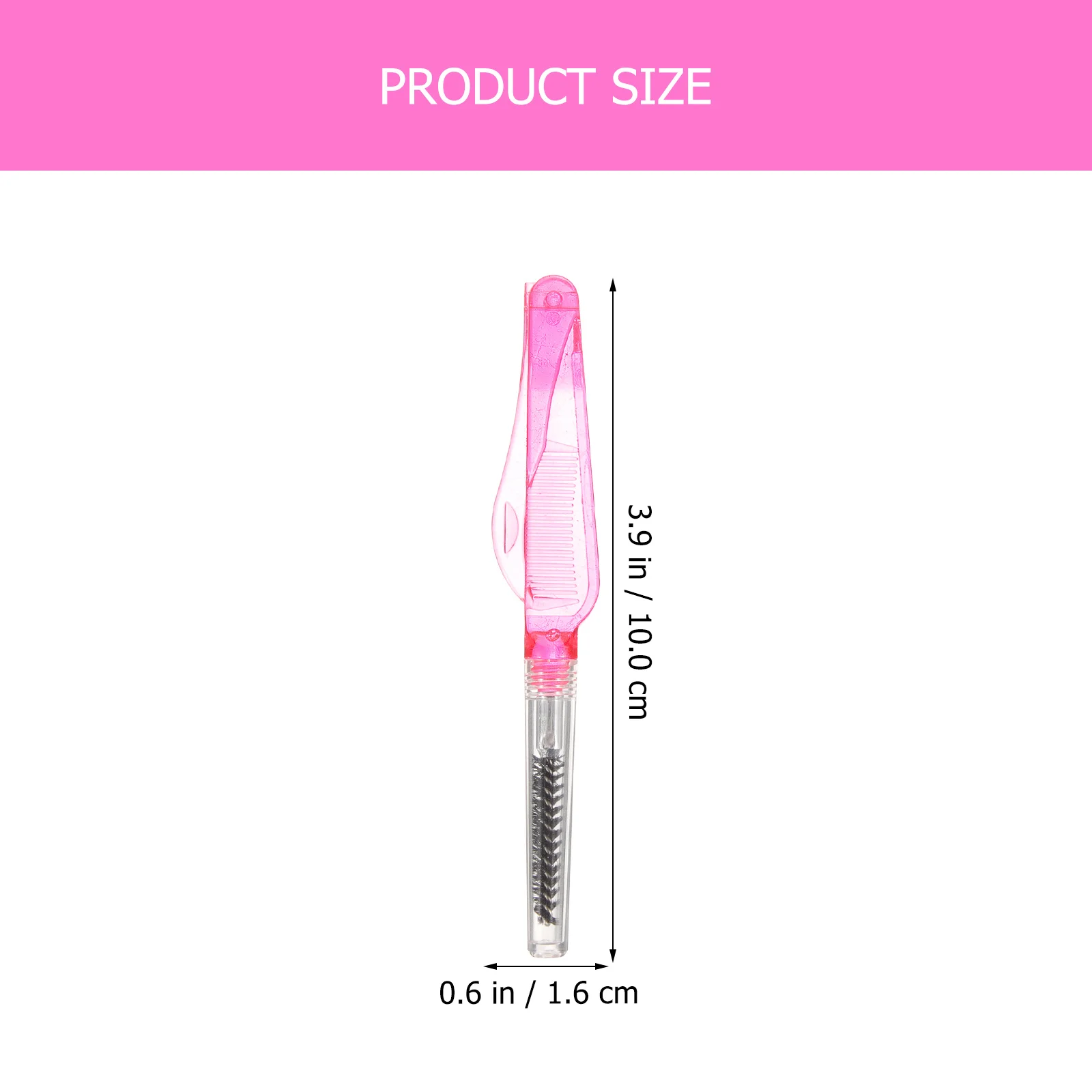 4 szt. Szczoteczka do rzęs, składana, mini, przenośna, do precyzyjnego oddzielania rzęs przed i po nakładaniu tuszu.