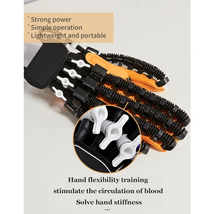 2024 luva robô de reabilitação, função de dedo e mão, treinador de reabilitação, equipamento de recuperação de mão para paralysia cerebral stro