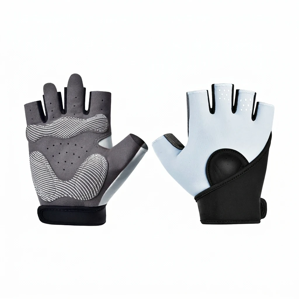 

Unisex Workout Gloves, Breathable Half Finger Gym Gloves with Wrist Wrap, Non-slip Shock Absorbing Sports Gloves for Men Women
