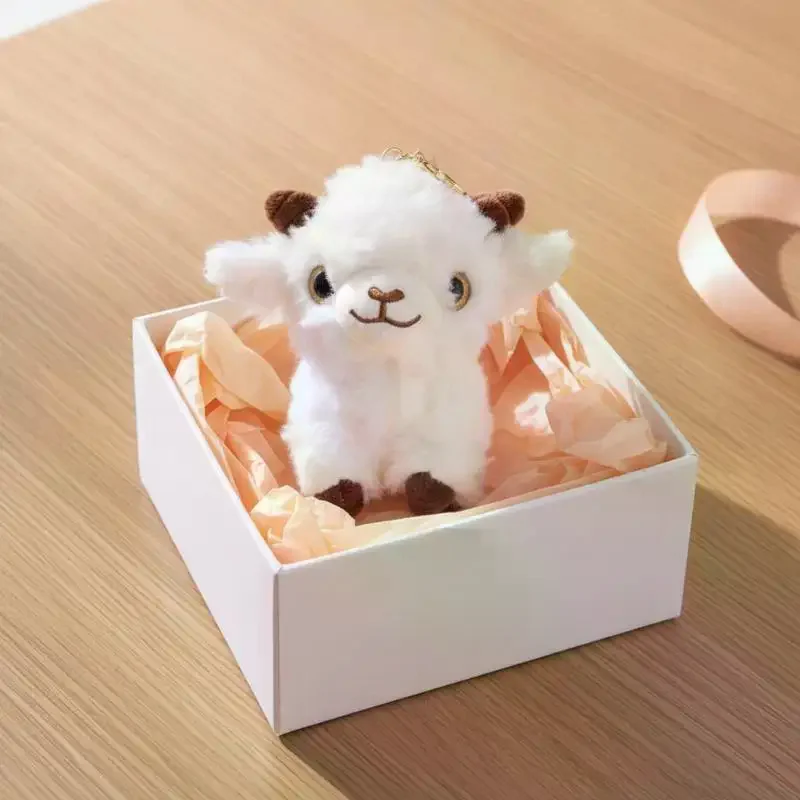 Cute Fluffy Plush Sheep Pendant Soft Touch Perfect For Bag Decoration Kids Birthday Gifts