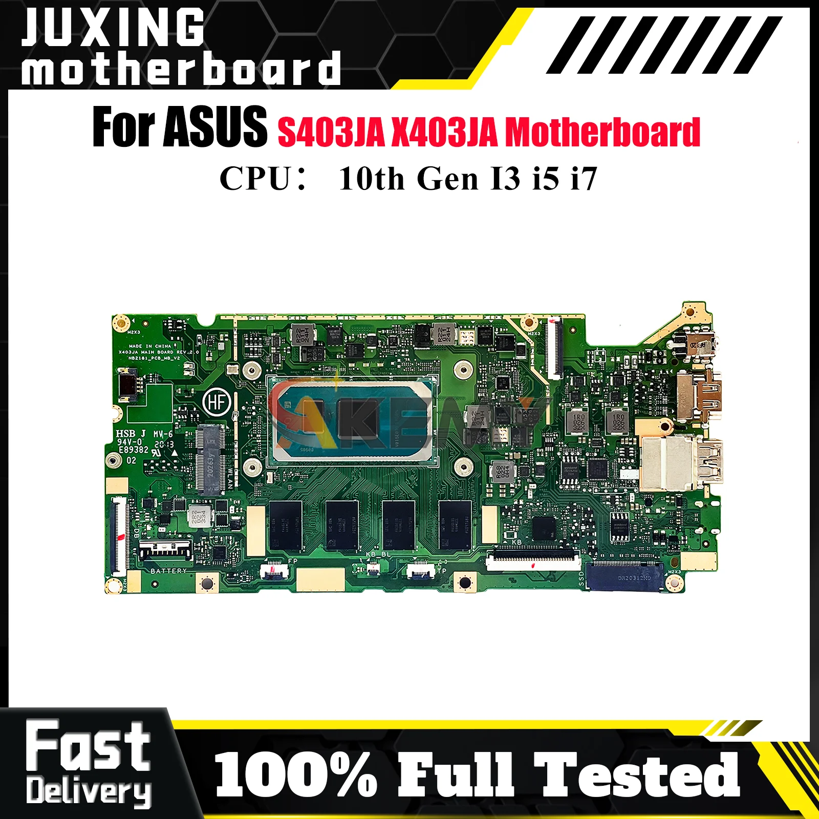 

X403JA Материнская плата для ноутбука ASUS VivoBook X403J S403JA X403JA Материнская плата для ноутбука с 10-го поколения I3 i5 i7 tests ОК быстрая доставка