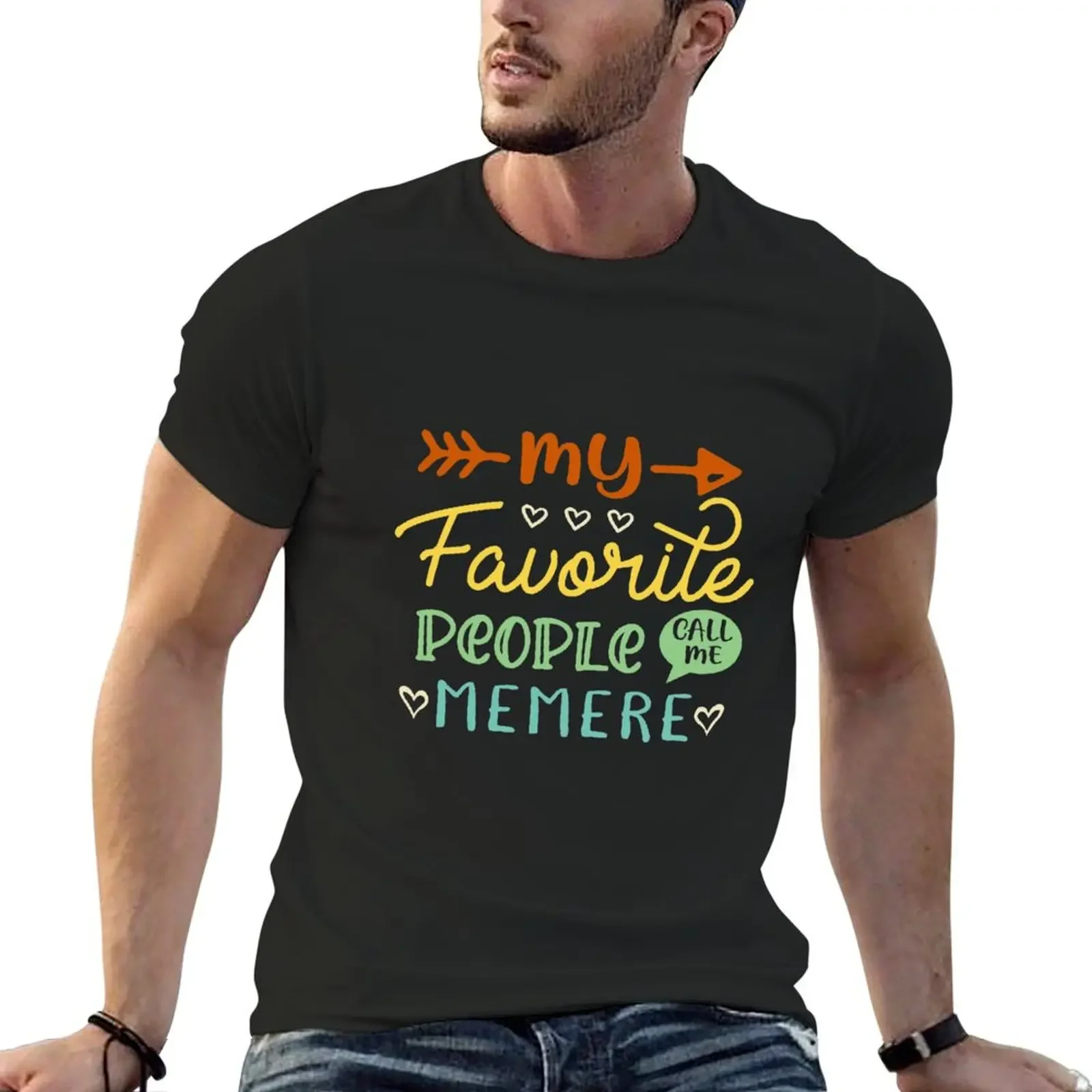 

Cool Grandma Gift My Favorite People Call Me Memere T-Shirt graphics Clothing slim fit t shirts for men