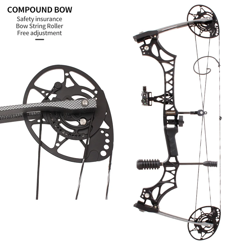 Compound Bow Hunting Archery Target Alloy Draw Weight Adjustment Outdoor Bowfishing Adults Composite Bow and Arrow Set