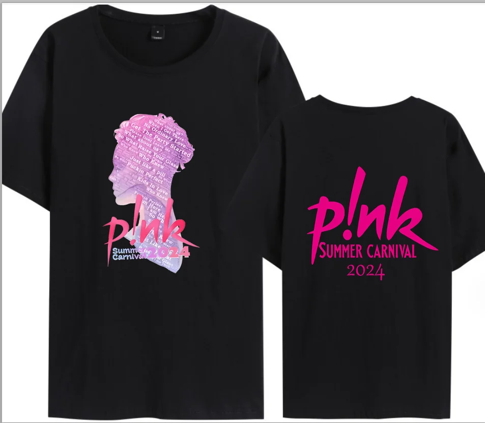 

Cotton 100% P!nk Pink Singer Summer Carnival 2024 Tour T-shirt Fan Lovers Shirt Music Tour Shirt Trustfall Album Concert Top TEE