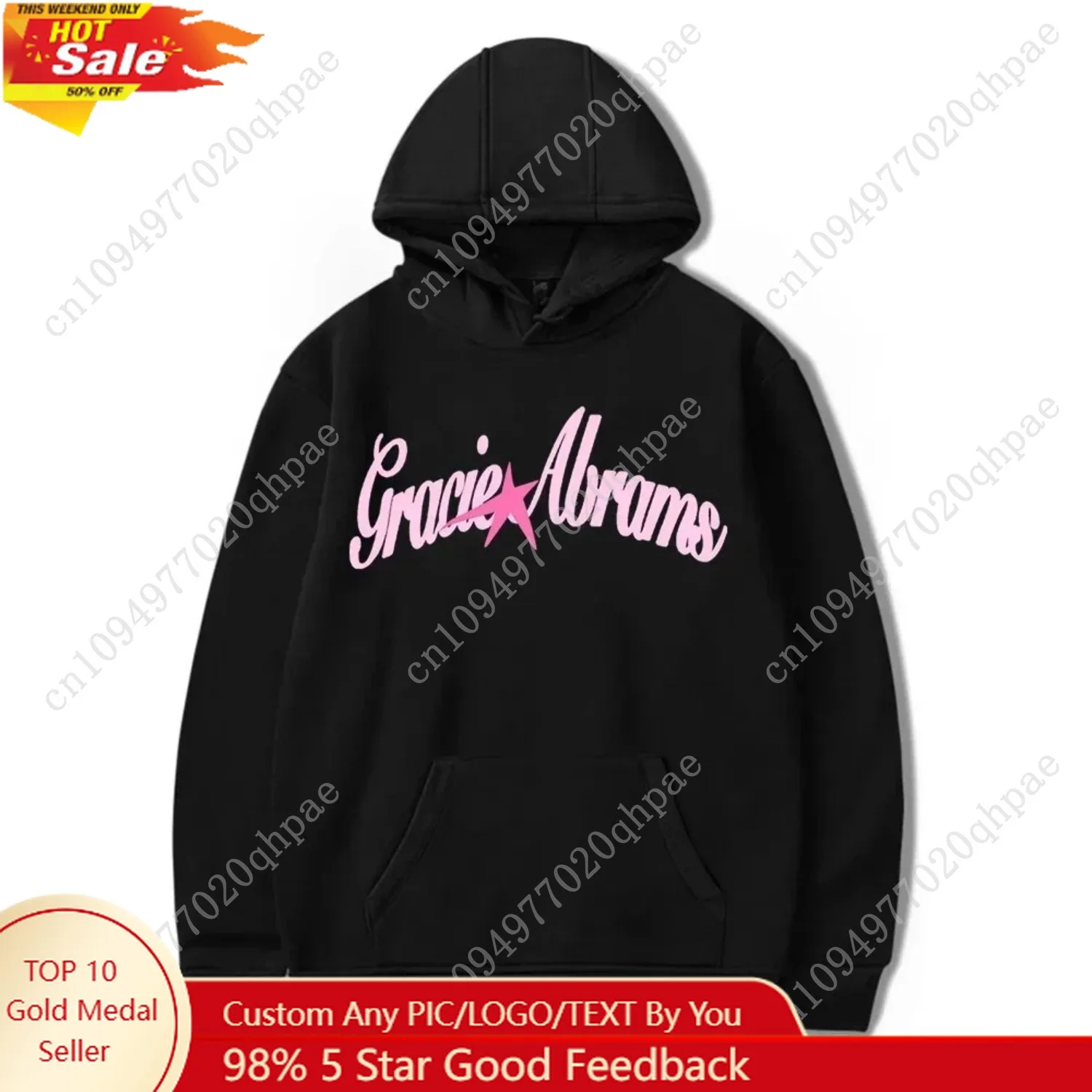 

2025 Gracie Abrams Star Sweatshirt Retro 90s Hoodies Unisex Harajuku Hip Hop Street Sweatshirt Spring And Fall Fashion
