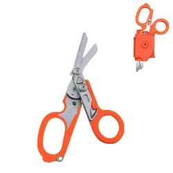 Multifunctional Trauma Scissors Foldable Stainless Steel Tactical Medical Scissors for Hospitals Home Outdoor Camping Travelling