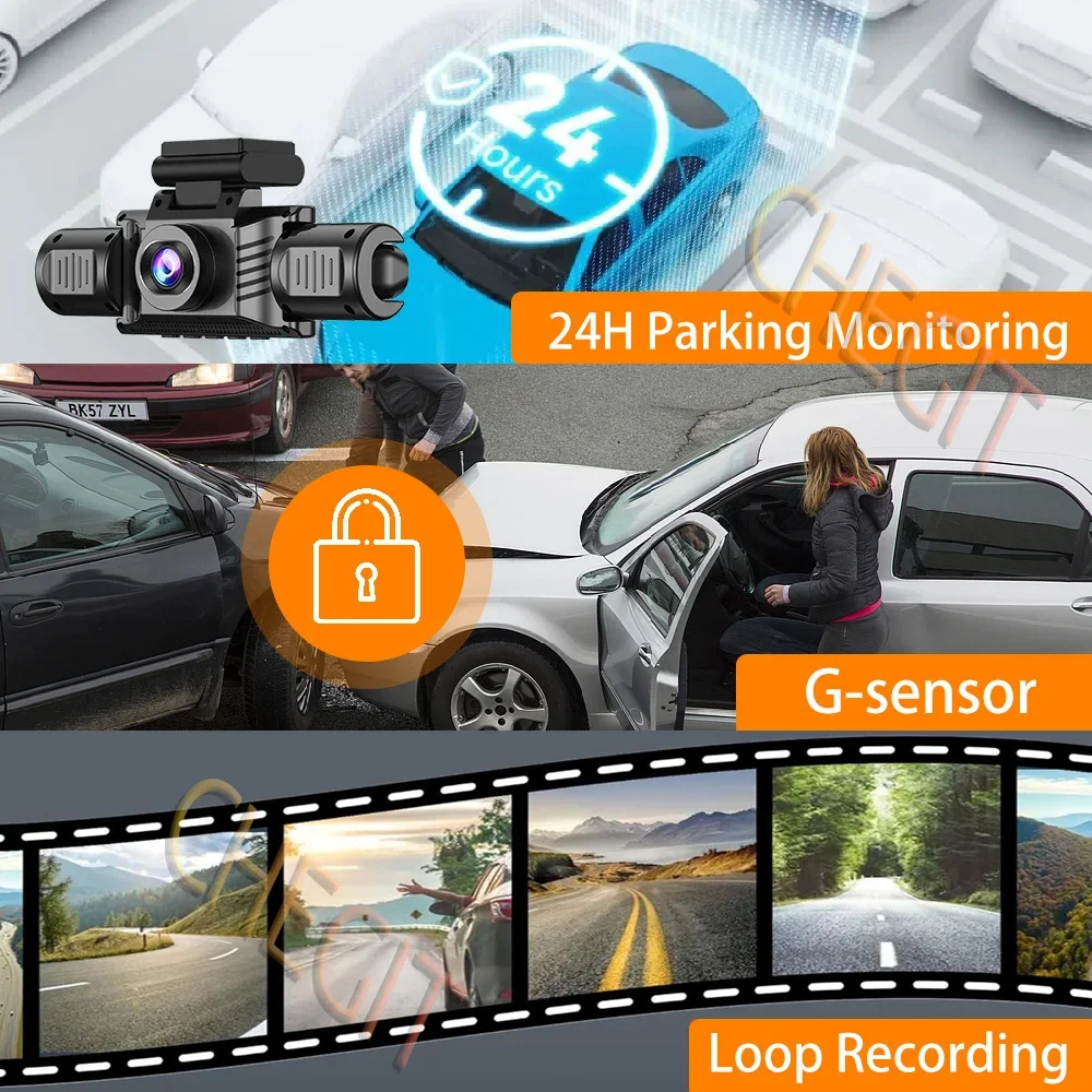 4 Channel 360° HD Dash Cam with WiFi 6