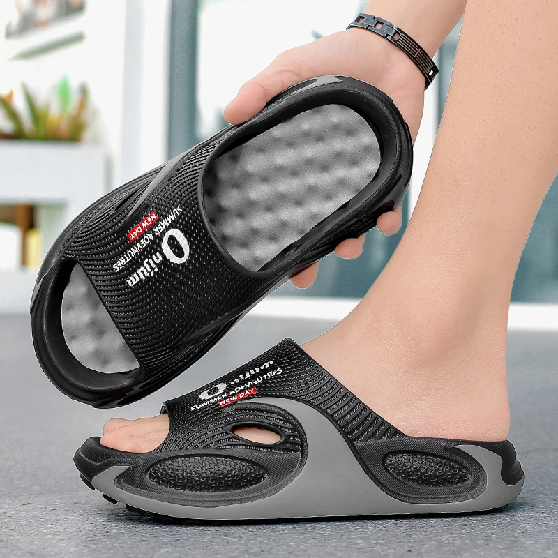 Sommer Neues Design Herren Massage-Hausschuhe Indoor Outdoor Sandalen Strand Herren Freizeitschuhe EVA Weiche Slides Herren Paar-Hausschuhe – Detail 9