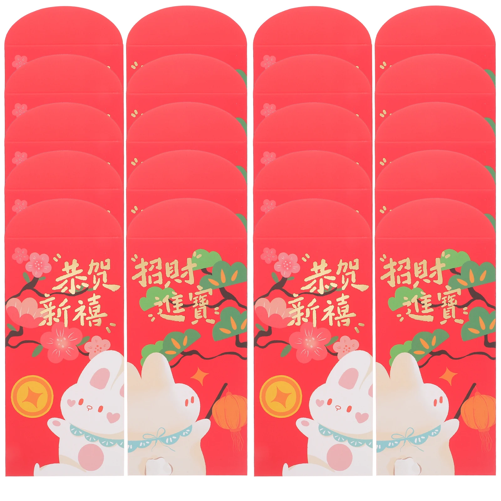 

20 Pcs Year of The Rabbit Red Envelope New Envelopes Wallet Paper Hong Bao Packet