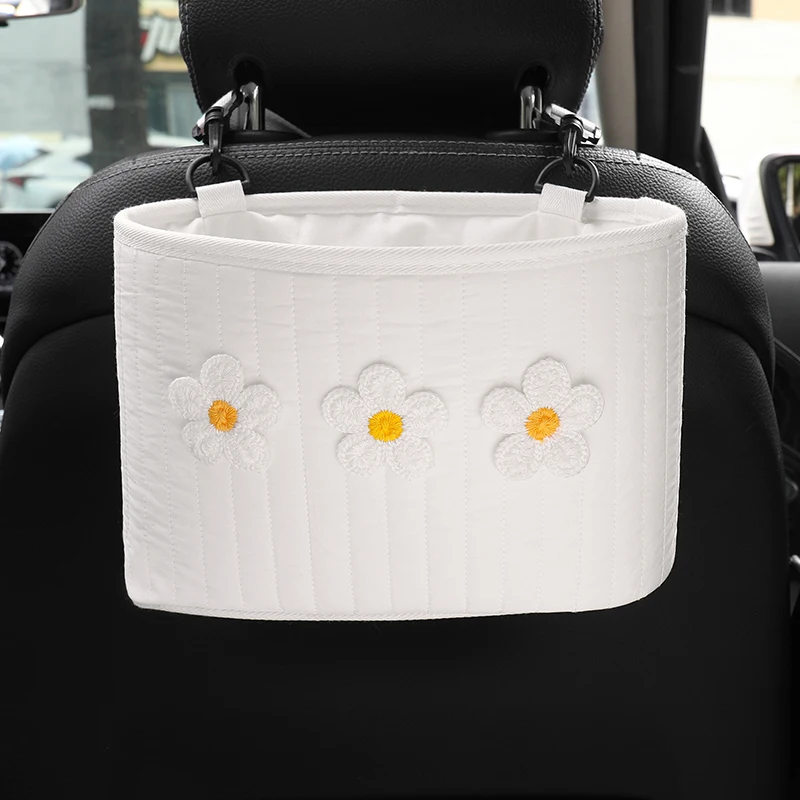 

New Ins Fashion Cartoon Flower Multi-function Storage Box Cup Holder Seat Back Armrest Box Car Sotrage Box